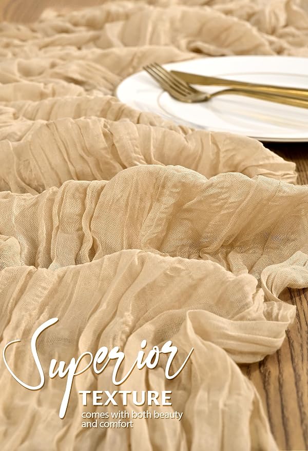 18 Pack Cheesecloth Table Runner 10FT Nude Table Runner Boho Gauze Cheese Cloth - Image 4