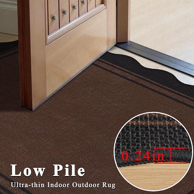 8x10 Scalloped Rug Easy Jute Washable Rug - Image 7
