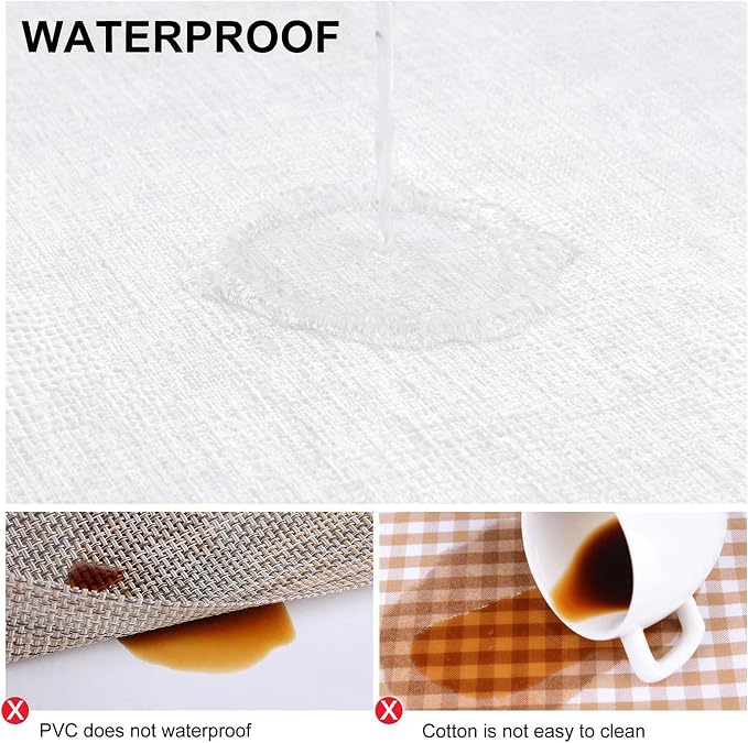 Faux Leather Heat Resistant Placemats 6 Packs, Waterproof Wipeable Dining PU - Image 4