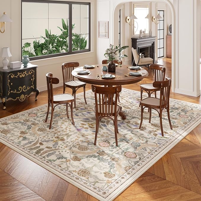 AMTOVO 8x10 Washable Area Rugs for Living Room, Non-Slip&Non-Shedding Large - Image 4
