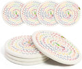 Coasters Set of 4 for Drinks, Cotton Woven 4 Colors Absorbent Boho Coasters for by krastmon