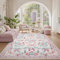 DCX Washable 9x12 Bow Rug, Cute Soft Low Pile Indoor Décor Carpet, Kid & Pet by DCXWashableRug