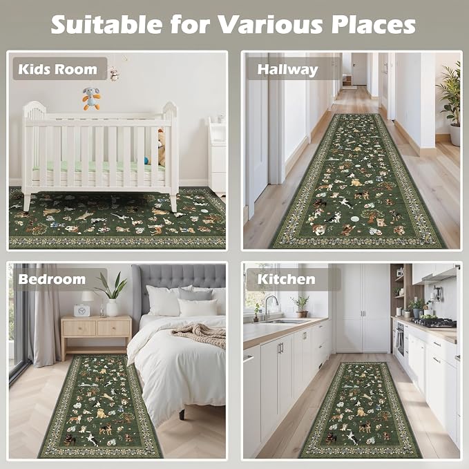 Dog Rug Runner for Entryway, 2x4 Washable Kitchen Mat Ultra-Thin Soft, Non-Slip - Image 5