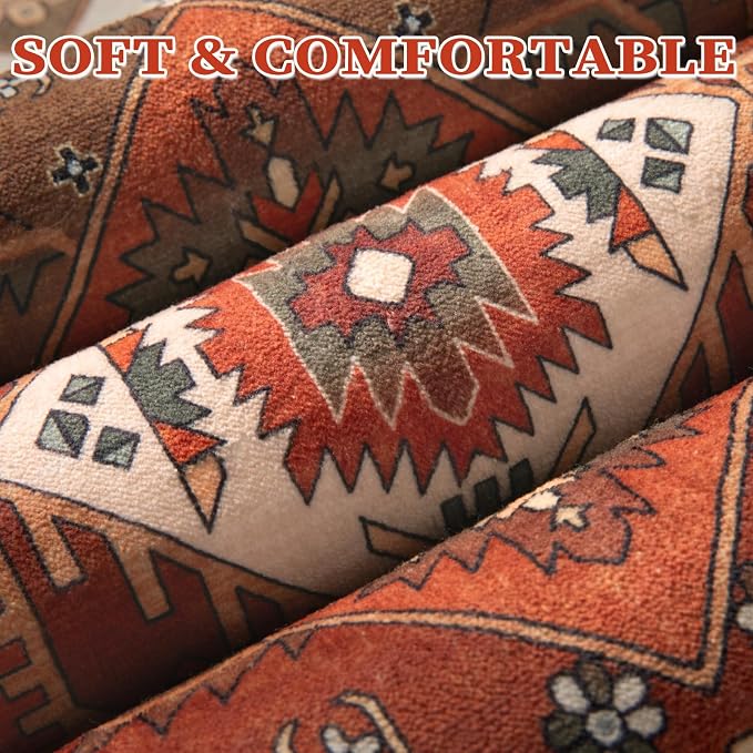 SERISSA 9x12 Area Rugs for Living Room, Large Washable Non-Slip Boho Rug - Image 6
