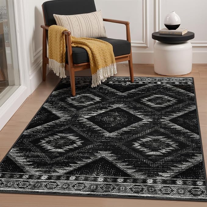 BESTSWEETIE Area Rug 4x6 Rug Machine Washable Non-Slip Low Pile Print Pattern - Image 9