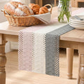 Artoid Mode Grey Beige Pink Farmhouse Rustic Table Runner 12x120 Inch | Holiday by ArtoidMode