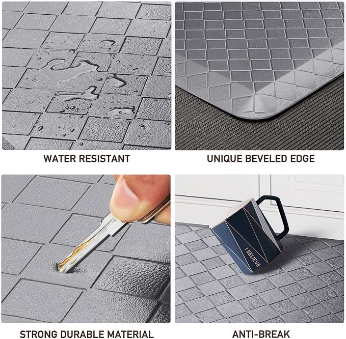 HappyTrends Kitchen Floor Mat Anti-Fatigue Kitchen Rug, Waterproof Non-Slip - Image 3
