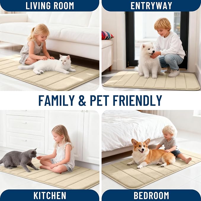 OLANLY Memory Foam Bath Mat 32x20, Super Soft Absorbent Bathroom Rugs, Quick Dry - Image 9