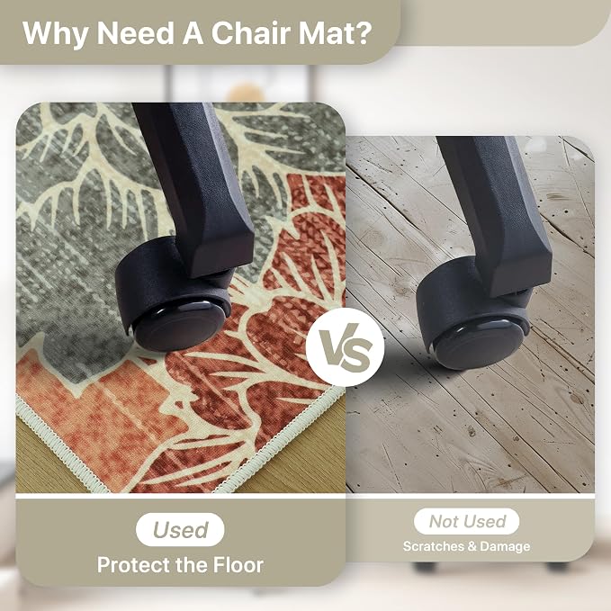 36"x60" Office Chair Mat for Hardwood Tile Floor, Under Desk Carpet Protector - Image 4