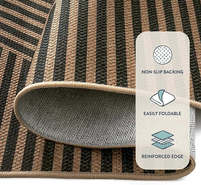 Lahome Enfys Modern Geometric Runner Rug, 2x6 Washable Rug Runners - Image 3