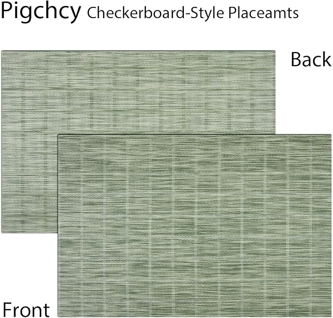 PIGCHCY Countryside Placemats Set of 4 Woven Heat Resistant Placemats Washable - Image 4
