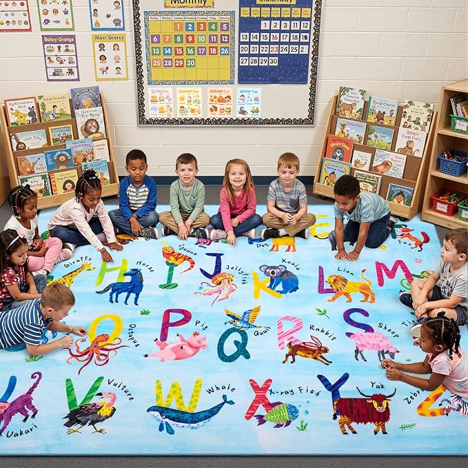 4x6 ABC Classroom Rug for Kids Playroom, Alphabet Rug by Unknown