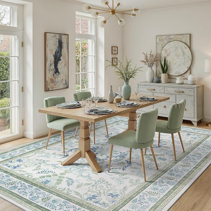 DCX Green 6x9 Rug, Kid & Pet Friendly - Image 3
