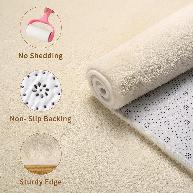Sour Lemon 6x9 Soft Fluffy Machine Washable Non Slip Carpet Rugs - Image 4