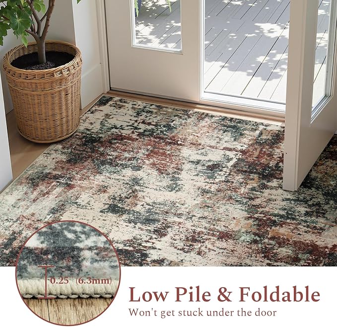 Rugflix 8x10 Area Rugs for Living Room, Washable Large Rug Stain-Resistant Low - Image 5