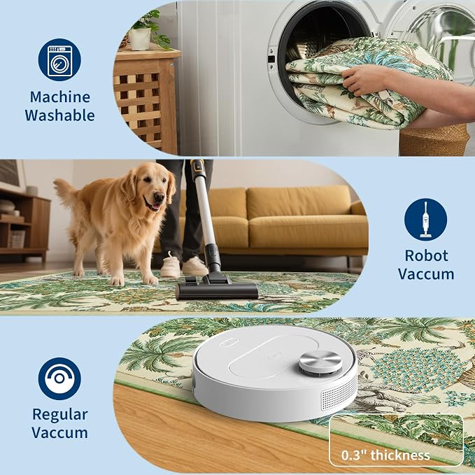 GarveeHome Jungle Rug 2.5x10 Kitchen Runner Rug Non Slip Washable Runners - Image 5