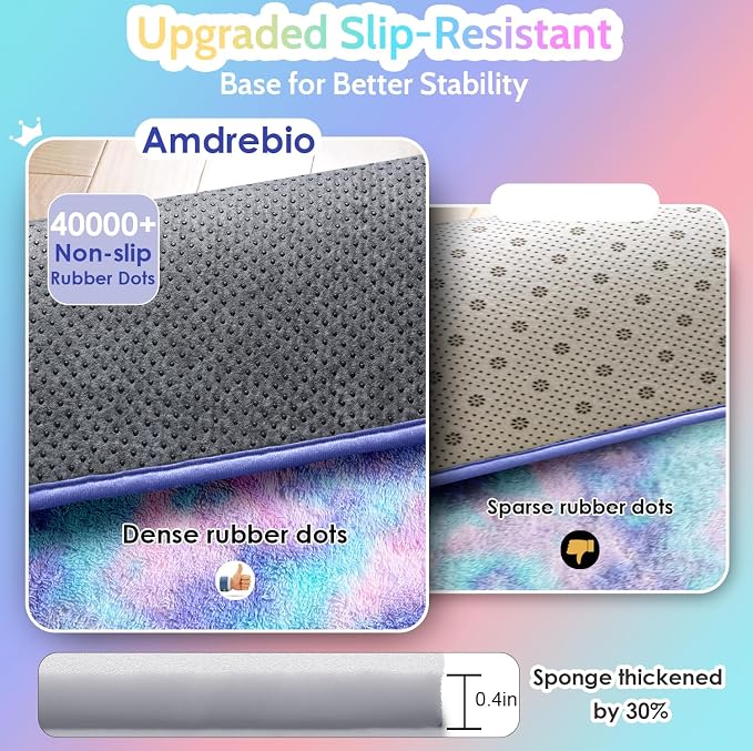 Amdrebio Blue Purple Rainbow Rugs - Image 6