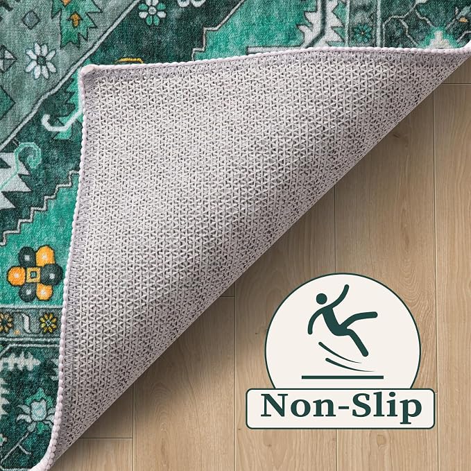 SERISSA Area Rug 3x5 Boho Teal Rugs - Image 3