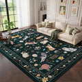 Unirea 6x9 Black Cat Area Rug for Living Room, Large Soft Washable Kids Rug by UNIREA
