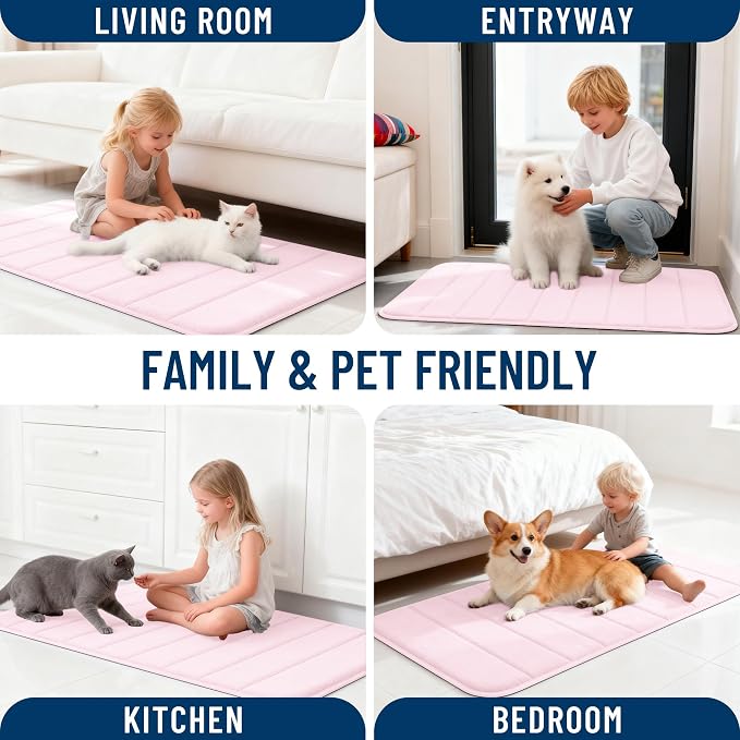 OLANLY Memory Foam Long Bathroom Rugs Runner 70x24, Super Soft Absorbent Bath - Image 9