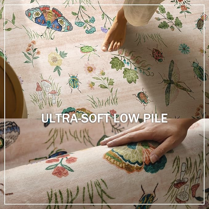 Machine Washable Hallway Runner Rugs: 2'x10' Kitchen Runner Stain Resistant Non - Image 4