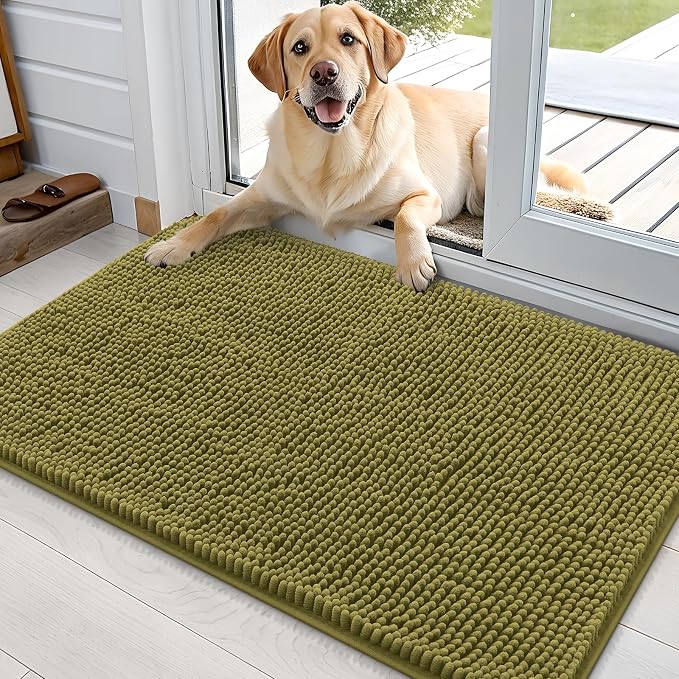 OLANLY Dog Door Mat for Muddy Paws 35x24, Absorbs Moisture and Dirt, Absorbent by OLANLY