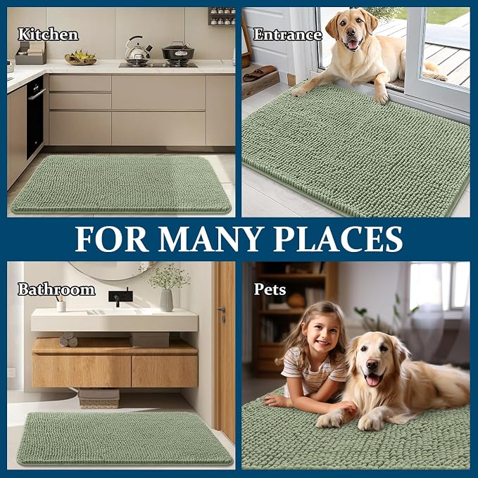 OLANLY Dog Door Mat for Muddy Paws 30x17, Absorbs Moisture and Dirt, Absorbent - Image 8