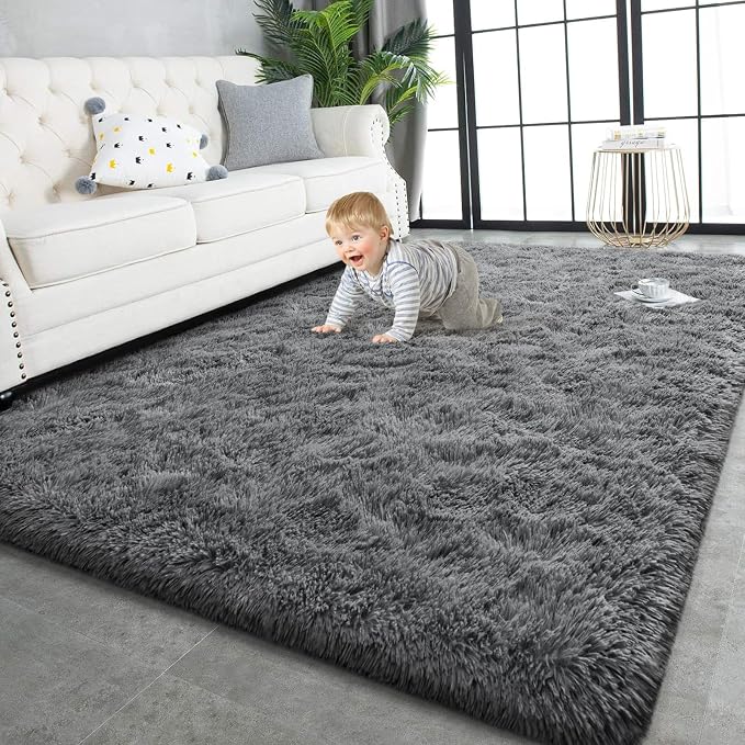 TWINNIS Super Soft Shaggy Rugs Fluffy Carpets, 8x10 Feet, Indoor Modern Plush by TWINNIS