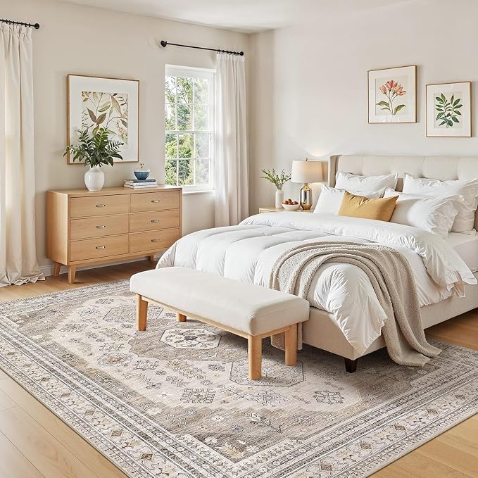 9x12 Washable Area Rug, Large Rugs - Image 6