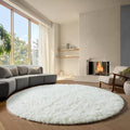 ONASAR Cream White Round Rugs 7ft by ONASAR