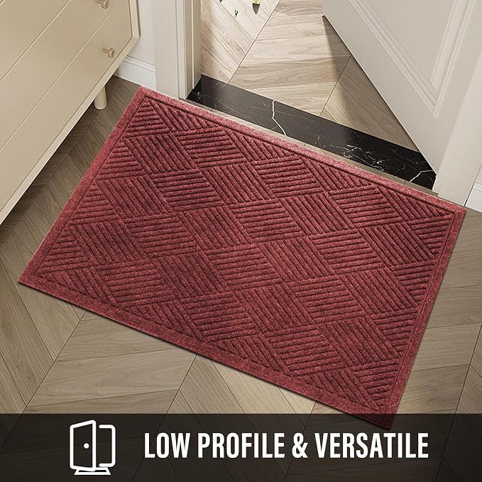 HIYARD Durable Front Door Mat, Absorbent Muddy Dirt Resist Welcome Door Mats - Image 6