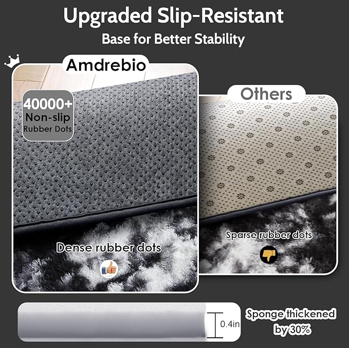 Amdrebio Black White Grey Runner Rugs 2x6 - Image 5