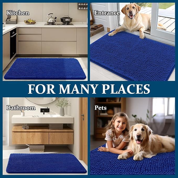 OLANLY Dog Door Mat for Muddy Paws 47x20, Absorbs Moisture and Dirt, Absorbent - Image 8