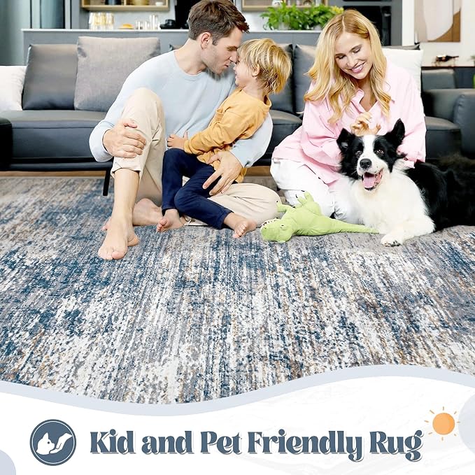 XLUEZ 2x8 Runner Rug for Hallway, Washable Modern Abstract Runner Rugs Neutral - Image 6