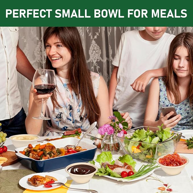 6 oz Small Disposable Bowls, 300 Pack Bulk Paper Bowls | Eco-friendly - Image 2