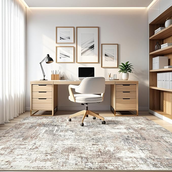 8x12 Area Rug Living Room: Washable Large Abstract Modern Soft Rugs Stain - Image 8