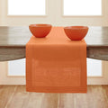 Solino Home 100% Pure Linen Table Runner Pumpkin Hemstitch, 14 x 132 in | by SolinoHome