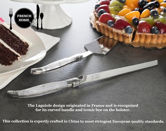 Laguiole Connoisseur Navy Blue Salad Servers, 2 Piece Set - Image 4