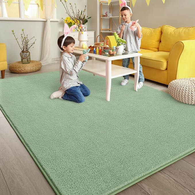 Pettop 5x7 ft Light Green Area Rugs - Image 5