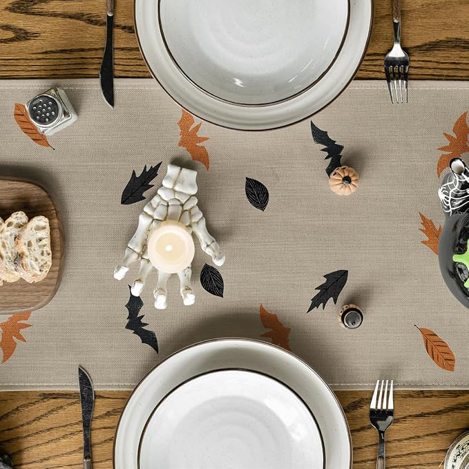 Artoid Mode 210 GSM Halloween Table Runner 13x108 Inch Home Party Decor | - Image 3