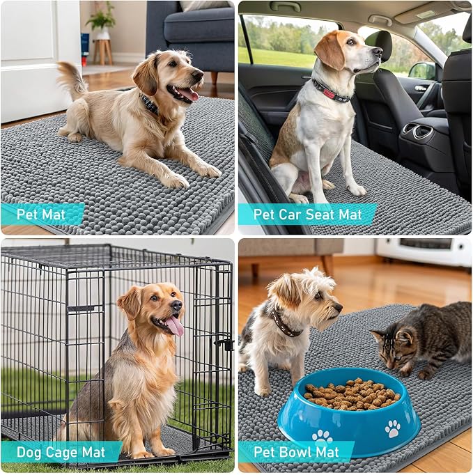 OLANLY Dog Door Mat for Muddy Paws 40x32, Absorbs Moisture and Dirt, Absorbent - Image 7