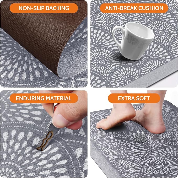 Mattitude Kitchen Mat, 17.3x28in Heavy Duty Ergonomic Comfort Foam Standing - Image 3
