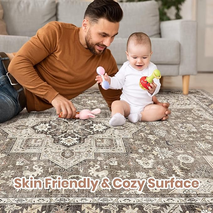 Vintage Living Room Area Rug 9x12 - Image 4