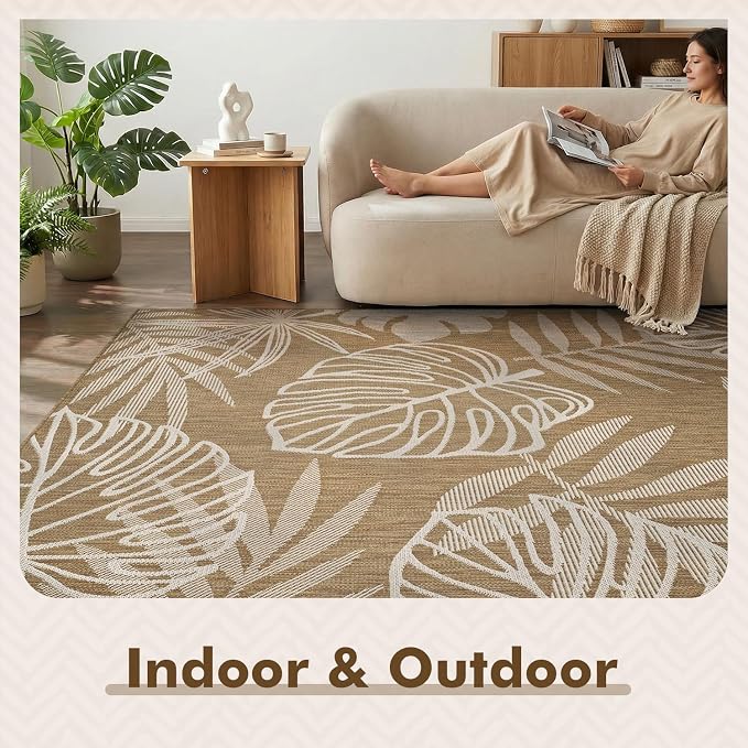 MontVoo-Outdoor Rug-Patio Rug 8x10 ft Polypropylene Indoor Outdoor Rugs Outdoor - Image 3