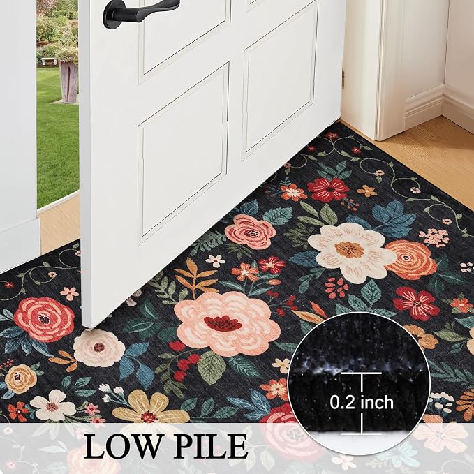 DUKINO 6x9 Area Rug, Floral Rugs - Image 8