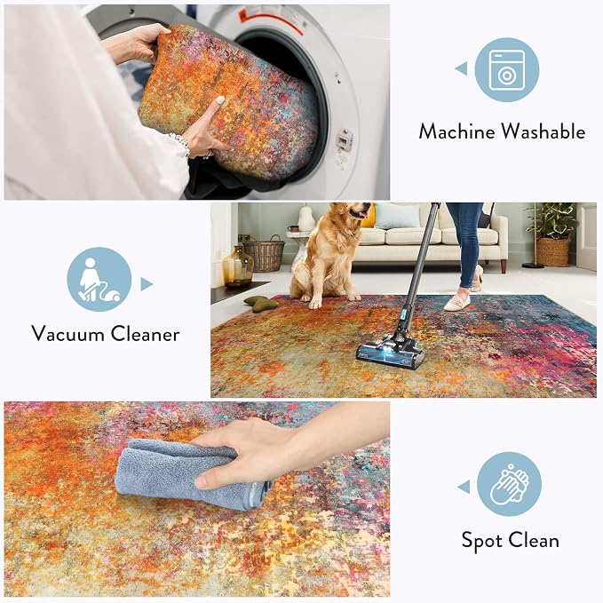 Lahome Kitchen Rugs, 2x4 Washable Rug - Image 4