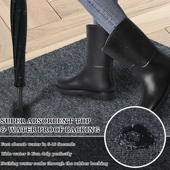 Doormats Outdoor and Indoor Ultra Thin Design, Strong Stain-Resistant Entryway - Image 4