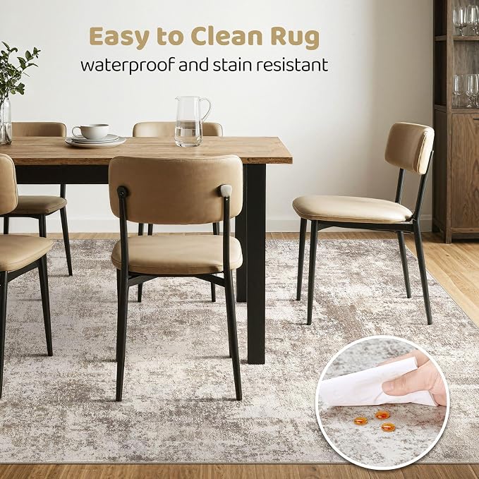 LOONGRUG 5x7 Area Rugs Living Room: Washable Large Abstract Soft Rug Stain - Image 6