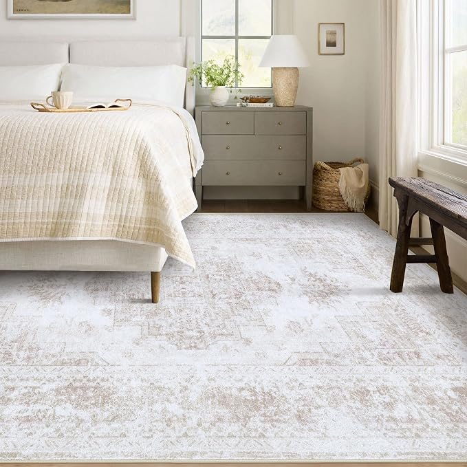 XLUEZ Area Rug 5x7 Living Room Rug, Machine Washable Vintage Distressed - Image 2
