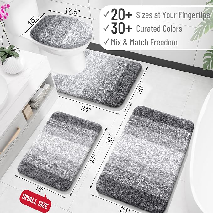 OLANLY Large Bathroom Rugs Mat 47x32, Extra Soft Absorbent Microfiber Bath Rugs - Image 2